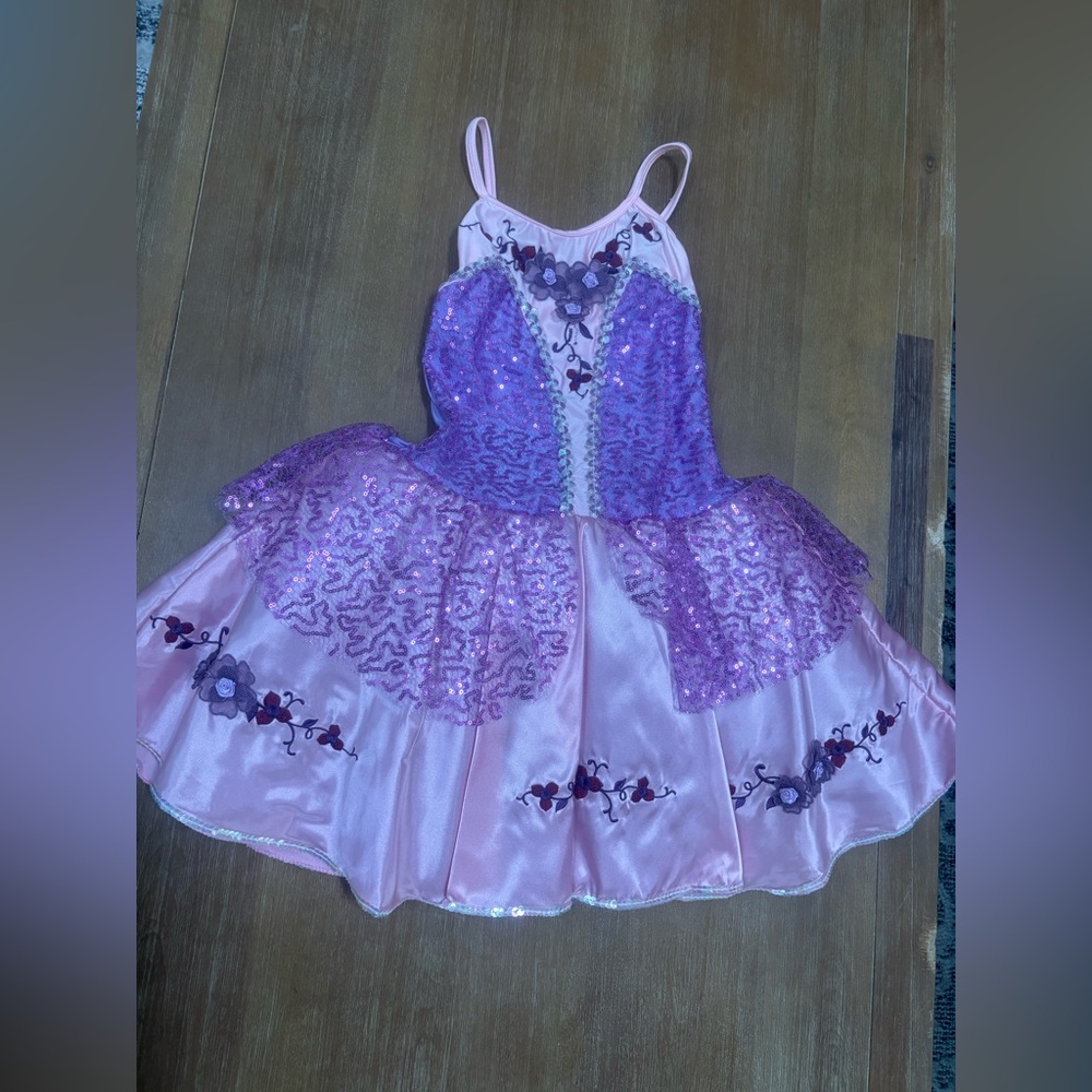 Charming Pink and Purple Kids Dance Costume